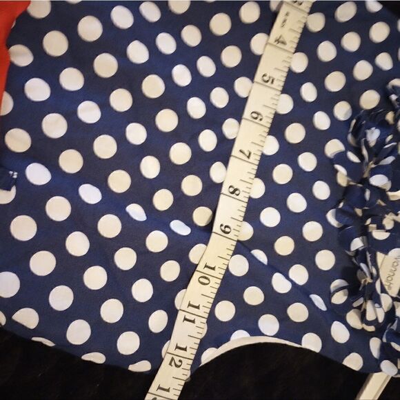 Savannah girls polka dot dress with tulle underneath and bow detailing - Picture 11 of 12